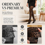 🐆 Wild Detail | Women’s Leopard Print Jacquard Pantyhose