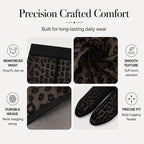 🐆 Wild Detail | Women’s Leopard Print Jacquard Pantyhose