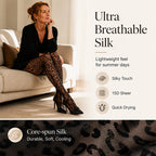 🐆 Wild Detail | Women’s Leopard Print Jacquard Pantyhose