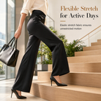 ✨ Satin Elegance | Women’s Asymmetrical-Waist Wide-Leg Pants