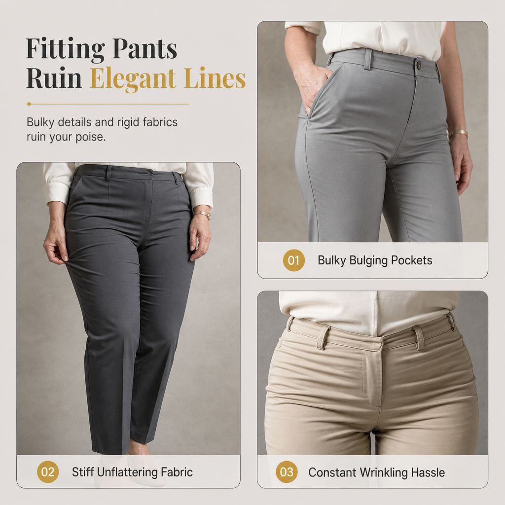 ✨ Satin Elegance | Women’s Asymmetrical-Waist Wide-Leg Pants