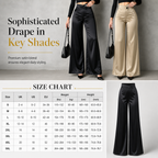 ✨ Satin Elegance | Women’s Asymmetrical-Waist Wide-Leg Pants