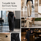 ✨ Satin Elegance | Women’s Asymmetrical-Waist Wide-Leg Pants
