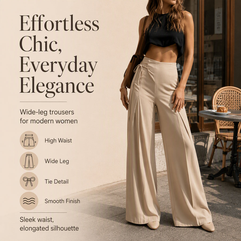 ✨ Easy Everyday Flow | Women’s High-Waisted Wide-Leg Pants