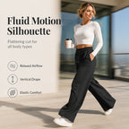 ✨ Effortless Wide-Leg Style | Women’s High-Waist Drawstring Pants